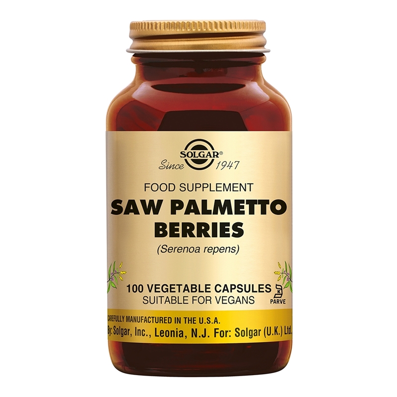 Solgar Vitamins Saw Palmetto Berries (zaagbladpalm, Serenoa repens) Solgar Vitamins Saw Palmetto Berries (zaagbladpalm, Serenoa repens) afbeelding