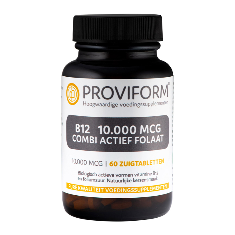 Proviform Vitamine B12 10.000 mcg combi actief folaat Proviform Vitamine B12 10.000 mcg combi actief folaat afbeelding