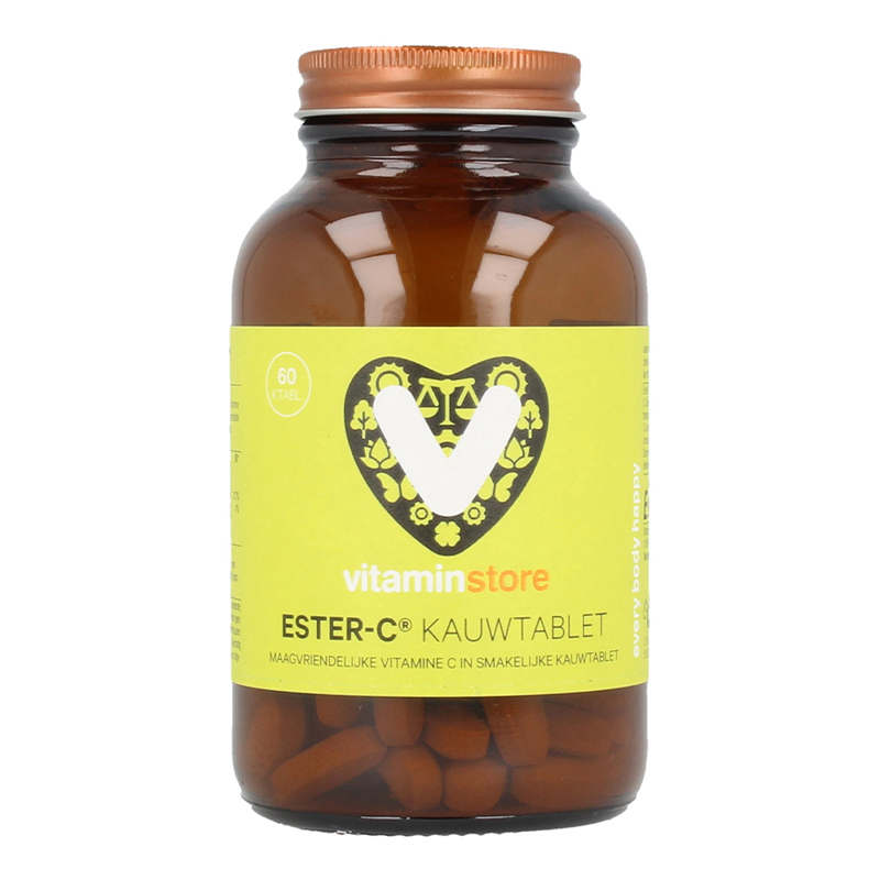 Vitaminstore Ester-C kauwtablet Vitaminstore Ester-C kauwtablet afbeelding